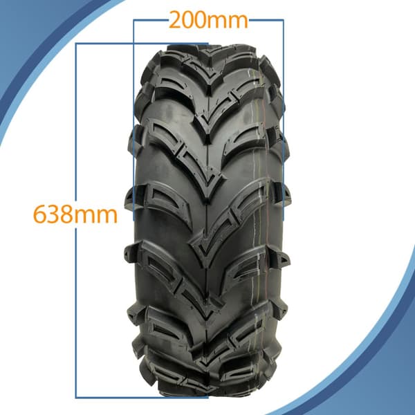 Quad Däck 25x8-12 & 25x11-12 6ply E Marked road legal ATV extra bred - set om 4