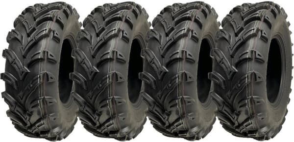 25x8.00-12 ATV Quad Däck 6ply 14psi Wanda P377 Road Legal Däck 65J (uppsättning av 4)