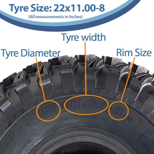 22x11.00-8 Utility ATV-dæk Grass Mower 4ply Road Legal Wanda P334 (sæt med 2)