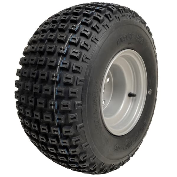 18x9.50-8 knobbydæk på 4 tommer PCD-fælg med fire knopper - ATV quad-hjul 18 9.50 8