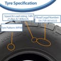 Miniatyrbillede 6 af 9: 25x10.00-12 (255/65-12) ATV-dæk 6ply WP08 OBOR Beast 54N Road Legal (sæt med 3)