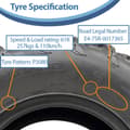 Miniatyrbild 6 av 9: 25x8.00-12 ATV-däck 205/80-12 4ply P3080 OBOR Pinacle 61K Road Legal (uppsättning om 3)