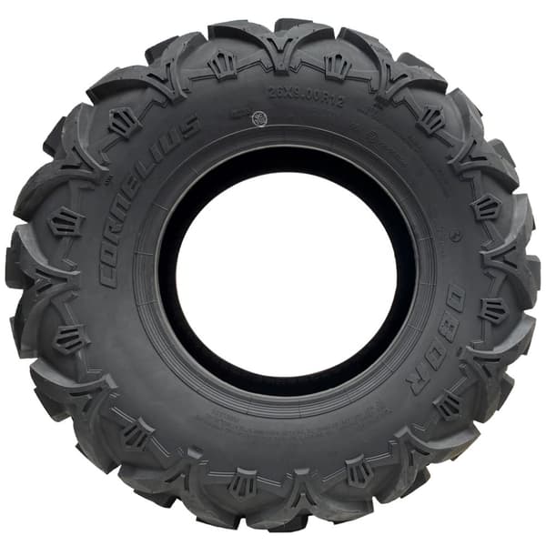 26x9.00R12 (225/75R12) 6ply ATV-däck OBOR Cornelius 66J Road Legal (uppsättning om 4)