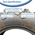 Miniatyrbillede 6 af 9: 27x9.00R14 ATV-dæk 8ply P3137 OBOR 225/70R14 Outslope 73J Road Legal (sæt med 2)