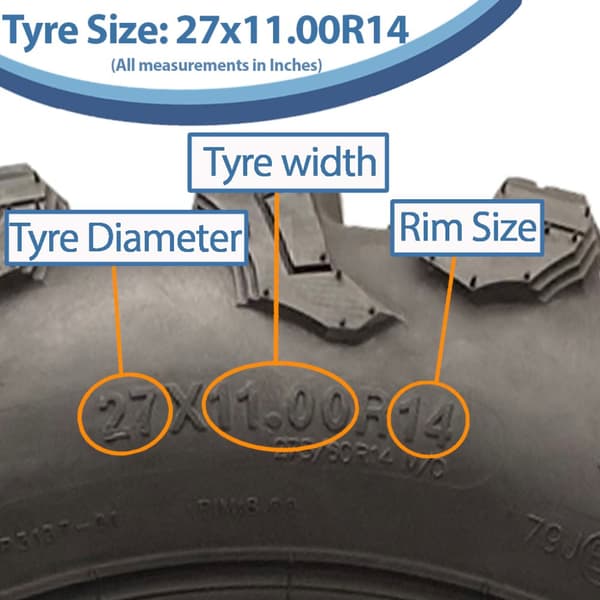 27x11.00R14 ATV-rengas 8ply (275/60R14) P3137 OBOR Outslope Road Legal (3 kpl:n sarja)