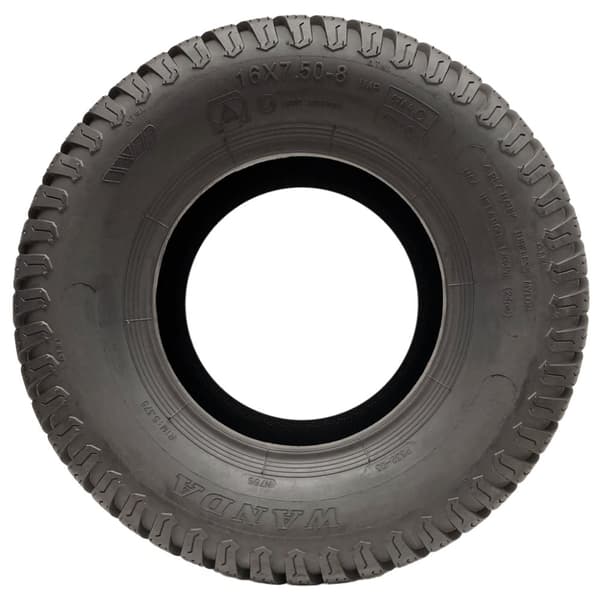 16x7.50-8 Græsdæk 4-lags Wanda P332 Turf Ride On Plæneklipperdæk (sæt med 3)