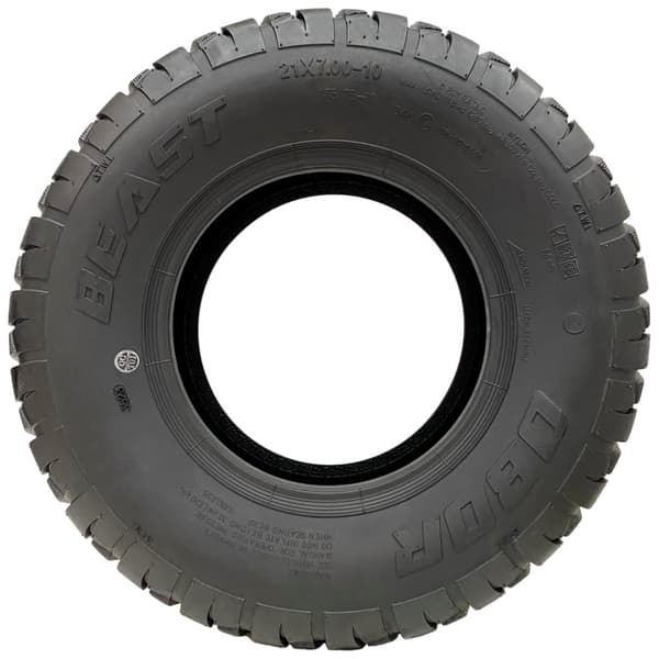21x7.00-10 (175/75-10) OBOR Beast 6ply Front tubeless dæk Road Legal (sæt med 4)