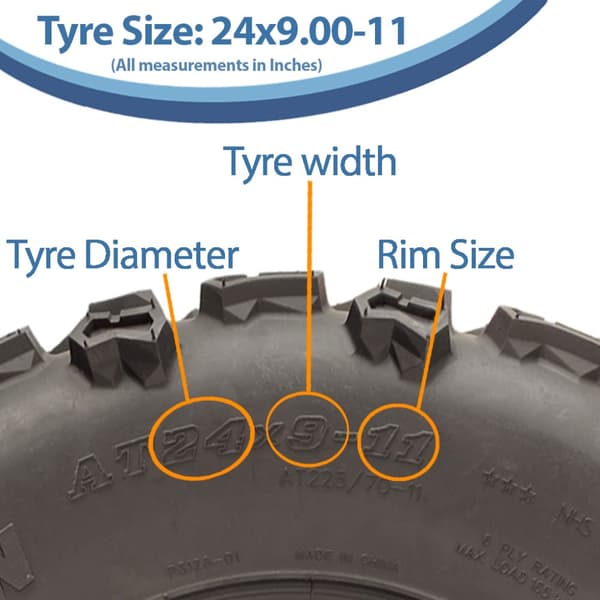 24x9.00-11 Quad ATV renkaat 6ply Wanda P3128 Tubeless Speed & Load 45J (2 kpl) (sarja)