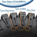 Miniatyrbillede 5 af 9: 27x9.00R14 ATV-dæk 8ply OBOR Predator 225/70R14 E-Marked Road Legal (sæt med 4)