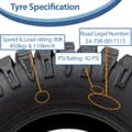 Miniatyrbillede 6 af 9: 27x9.00R14 ATV-dæk 8ply OBOR Predator 225/70R14 E-Marked Road Legal (sæt med 4)