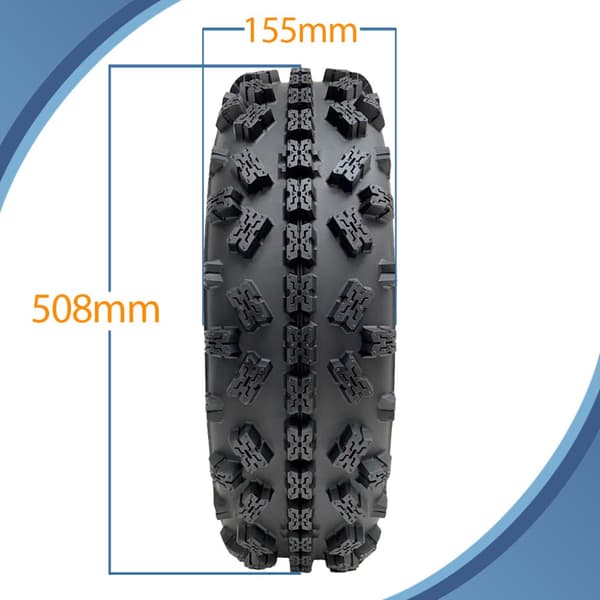 18x10-8 & 20x6-10 ATV Quad-dæk OBOR Advent Tubeless 4ply Road Legal (sæt med 4)