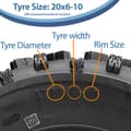 Miniatyrbillede 7 af 9: 18x10-8 & 20x6-10 ATV Quad-dæk OBOR Advent Tubeless 4ply Road Legal (sæt med 4)