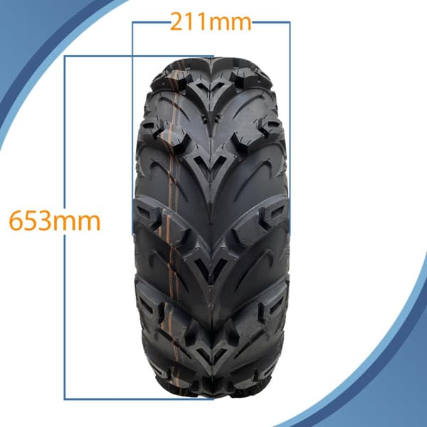 25x8.00-12 ATV Quad rengas OBOR Mudsling WU05 Tubeless E-Marked Road Legal 165kgs