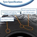 Pikkukuva 9 / 9: 25x10.00-12 & 25x8.00-12 ATV Quad renkaat OBOR Mudsling Road Legal (2 & 2-sarja)