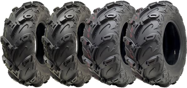 24x10.00-12 & 24x8.00-12 ATV Quad renkaat OBOR Mudsling Road Legal (2 & 2 kpl)