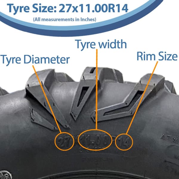 27x11.00R14 (275/60R14) 6ply ATV renkaat P0359 OBOR Cypress Road Legal (2 kpl)