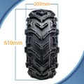 Miniatyrbild 3 av 9: 24x8.00-11 Quad ATV Däck 6ply Wanda P3128 E-Marked Road Legal Tubeless 41J Däck