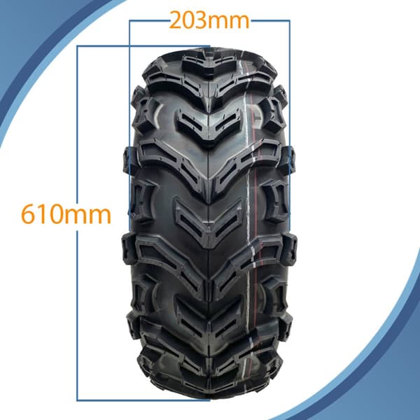 24x8.00-11 Quad ATV Däck 6ply Wanda P3128 E-Marked Road Legal Tubeless 41J Däck