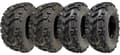 Miniatyrbild 1 av 9: 24x10.00-11 & 24x8.00-11 ATV Quad Däck 6ply P3128 E-Mark Road Legal (uppsättning av 4)