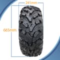 Pikkukuva 2 / 9: 26x10.00-12 & 26x8.00-12 ATV renkaat 6ply P3080 OBOR Pinacle Road Legal (4 kpl)