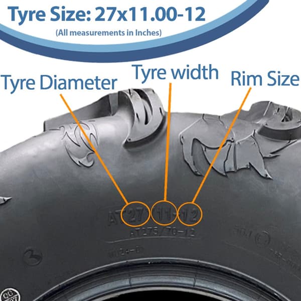 27x11.00-12 ATV Renkaat 275/70-12 6ply WU24 OBOR Scoprio 56J Road Legal (4 kpl)