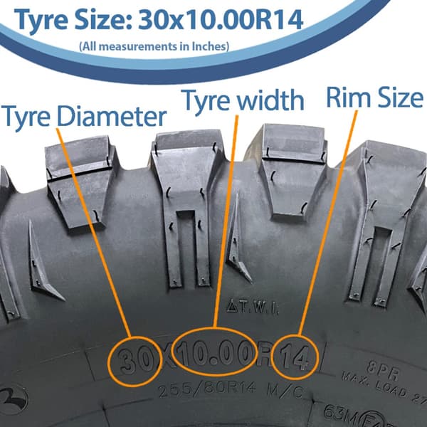 30x10.00R14 (255/80R14) ATV-dæk 8ply WL09 OBOR Predator Road Legal (sæt med 2)