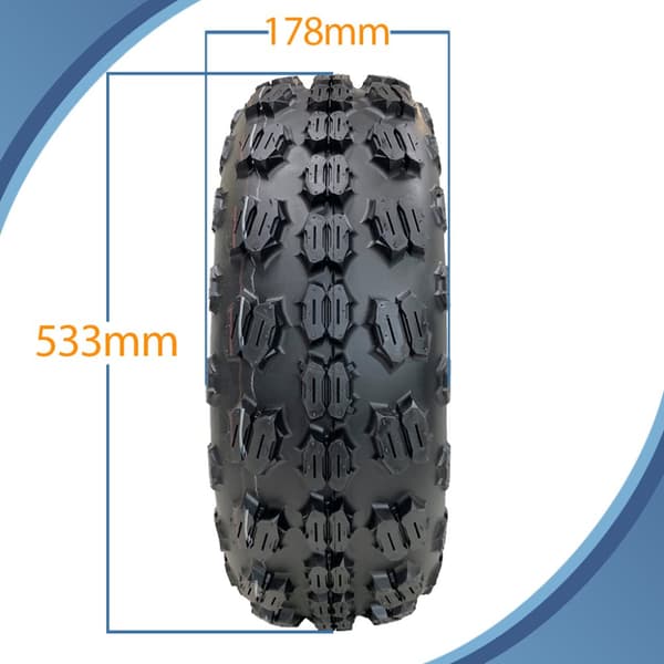 21x7.00-10 ATV Quad-dæk OBOR Kraken WP17 Tubeless Road Legal 106 kg (sæt med 3)