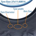 Pikkukuva 5 / 9: 27x11.00R14 ATV renkaat 275/60R14 OBOR Lynx 8ply Road Legal 61M 257kgs (2 kpl sarja)