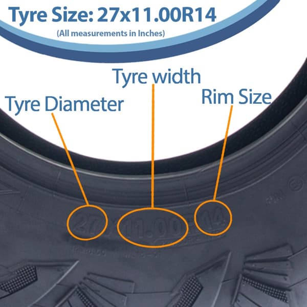 27x11.00R14 ATV renkaat 275/60R14 OBOR Lynx 8ply Road Legal 61M 257kgs (2 kpl sarja)