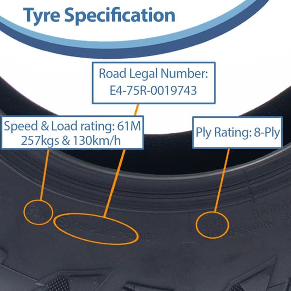 27x11.00R14 ATV renkaat 275/60R14 OBOR Lynx 8ply Road Legal 61M 257kgs (2 kpl sarja)