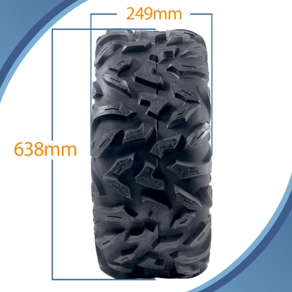 25x10.00R12 ATV-rengas 255/65R12 OBOR Vulture 6ply E-Merkitty Road Legal 67J 307kgs