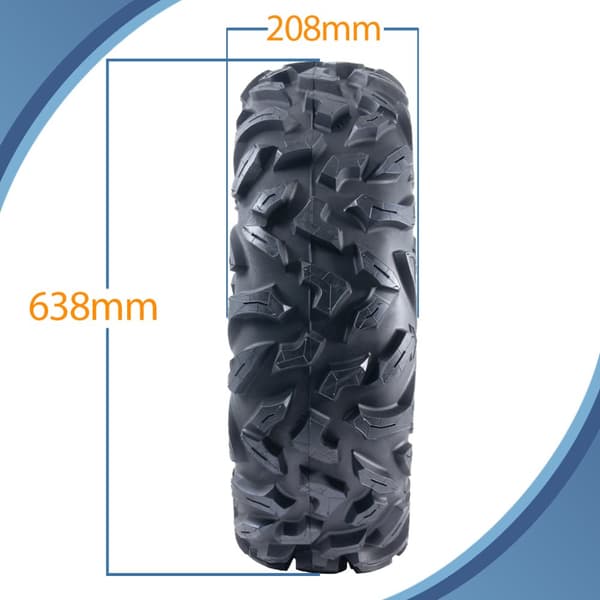25x10.00R12 & 25x8.00R12 ATV-däck OBOR Vulture 6-ply Road Legal (Set om 2 & 2)