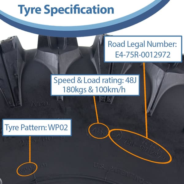 22x11.00-9 & 21x7.00-10 Slasher ATV Quad renkaat Road Legal 6-ply (2 & 2 kpl)