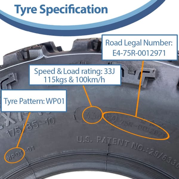 22x11.00-9 & 21x7.00-10 Slasher ATV Quad renkaat Road Legal 6-ply (2 & 2 kpl)
