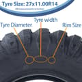 Pikkukuva 5 / 9: 27x11.00R14 ATV rengas 8ply 275/60R14 WL21 OBOR Terrarex 56M Road Legal (4 kpl)
