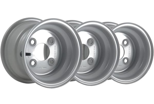 5.50x8 stålfælge 4 stud 4" PCD 66,7 mm centerhul 357 kg belastning (sæt med 3)