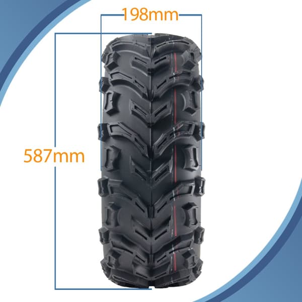23x8.00-11 Quad ATV-dæk 6ply E-Marked Road Legal Tubeless 205/75-11 (sæt med 3)