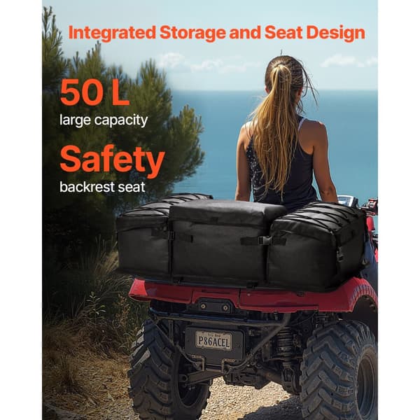 50L ATV-säilytyspussi, sieni-istuintyyny, pulloteline