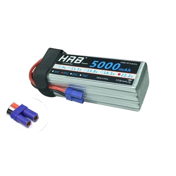 Lipo-akku, suuret kapasiteettivaihtoehdot, Deans XT60-liitin, 3S 6000mAh T