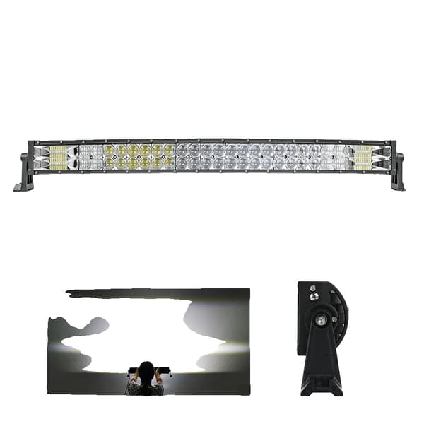 LED-valopalkki, 2-rivinen muotoilu, yhdistelmä offroad-valo, 42 Kaareva ilman johtoa
