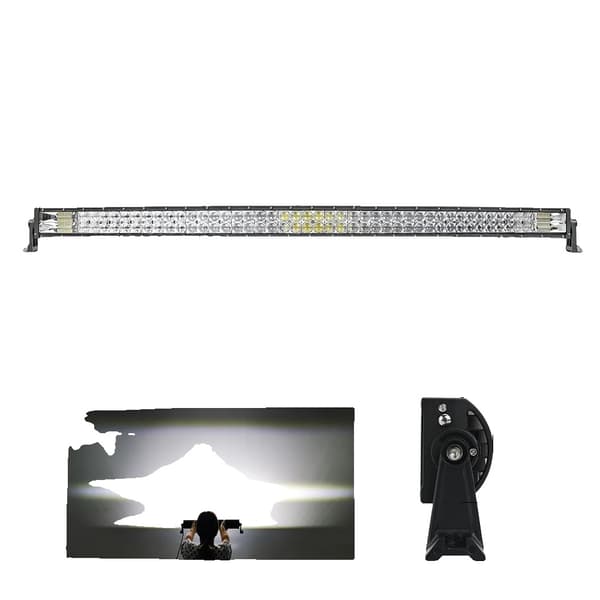 LED-valopalkki, 2-rivinen muotoilu, yhdistelmä offroad-valo, 42 Kaareva ilman johtoa