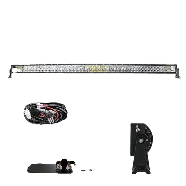 LED-valopalkki, 2-rivinen muotoilu, yhdistelmä offroad-valo, 42 Kaareva ilman johtoa