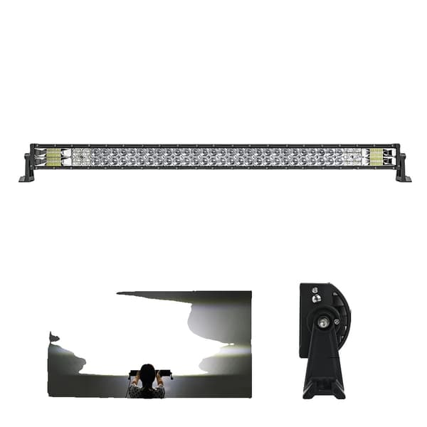 LED-valopalkki, 2-rivinen muotoilu, yhdistelmä offroad-valo, 42 Kaareva ilman johtoa