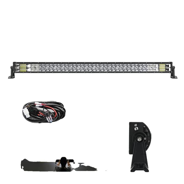 LED-valopalkki, 2-rivinen muotoilu, yhdistelmä offroad-valo, 42 Kaareva ilman johtoa