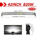 Miniatyrbild 2 av 2: LED-ljusramp, 2-radig design, kombinations offroad-ljus, 42 Curved utan tråd