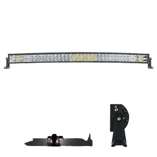 LED-valopalkki, 2-rivinen muotoilu, yhdistelmä offroad-valo, 42 Kaareva ilman johtoa