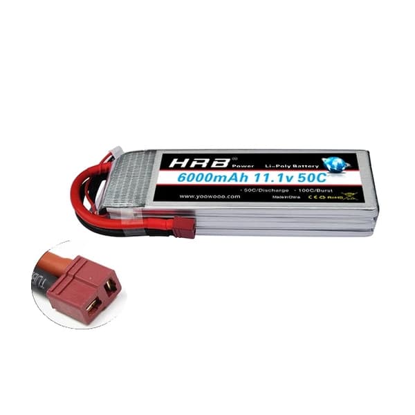 Lipo-akku, suuret kapasiteettivaihtoehdot, Deans XT60-liitin, 3S 6000mAh T