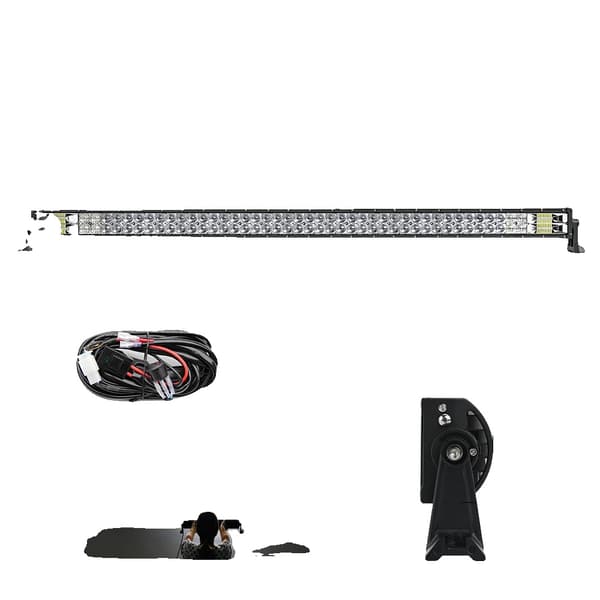 LED-ljusramp, 2-radig design, kombinations offroad-ljus, 52Rak med tråd