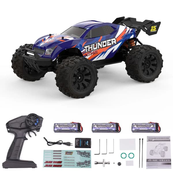 RC Truck, 80 km/t, 2200 mAh batteri, 4-kanals kontrol,MT14R 3B Mørkeblå