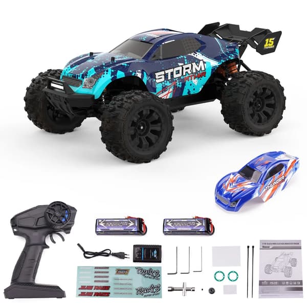 RC-auto, 80 km/h, 2200 mAh akku, 4-kanavainen ohjaus,MT14R 2B Vaaleansininen